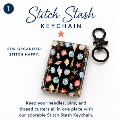 Coastal Stitch Stash Keychain- Magnetic Needle & Tool Case