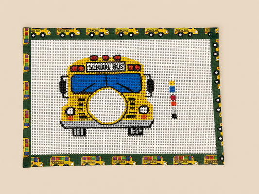 School Bus Tag Needlepoint Canvas