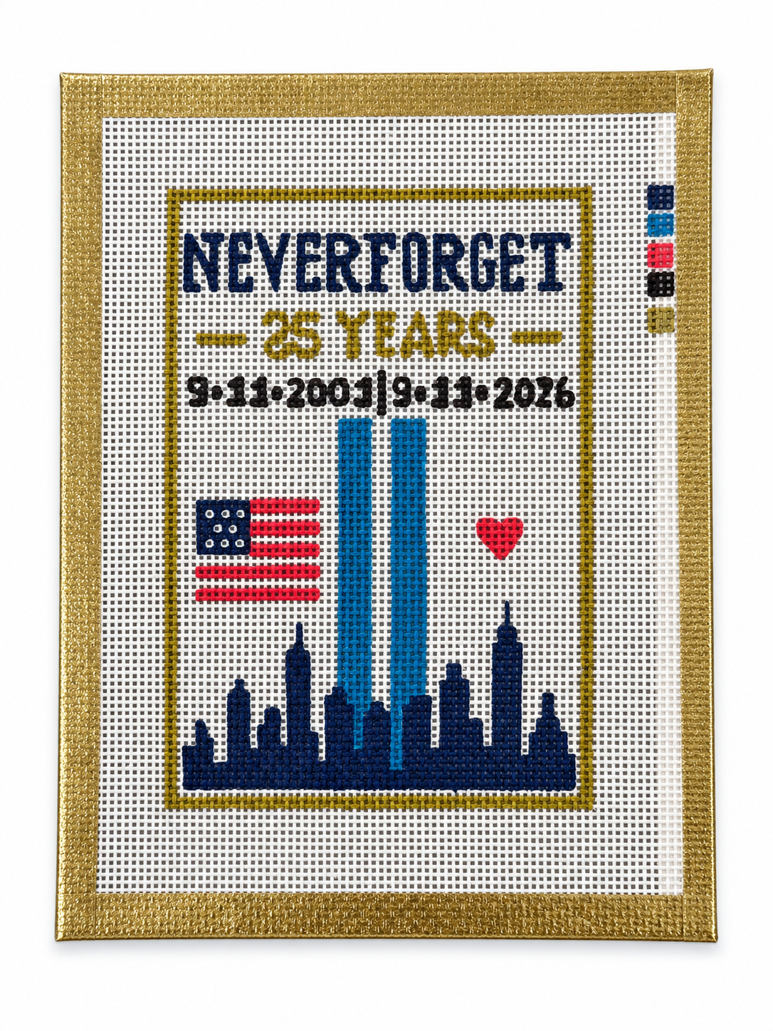 🇺🇸Never Forget — 25th Anniversary 9/11 Needlepoint Canvas 🇺🇸