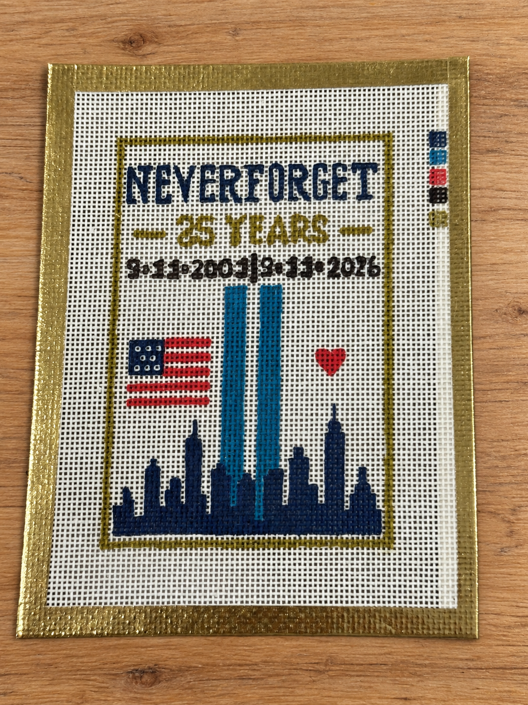 🇺🇸Never Forget — 25th Anniversary 9/11 Needlepoint Canvas 🇺🇸