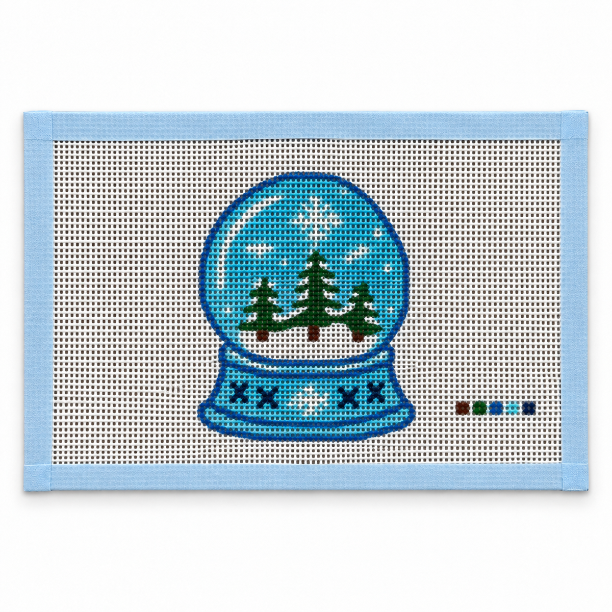 ❄️ Winter Snow Globe Hand-Painted Needlepoint Canvas 🌲