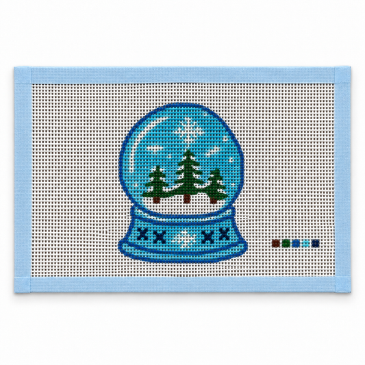❄️ Winter Snow Globe Hand-Painted Needlepoint Canvas 🌲