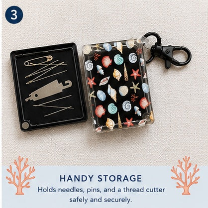 Coastal Stitch Stash Keychain- Magnetic Needle & Tool Case