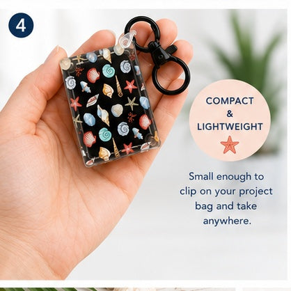 Coastal Stitch Stash Keychain- Magnetic Needle & Tool Case