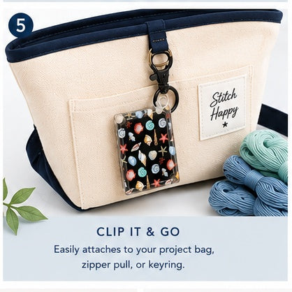 Coastal Stitch Stash Keychain- Magnetic Needle & Tool Case