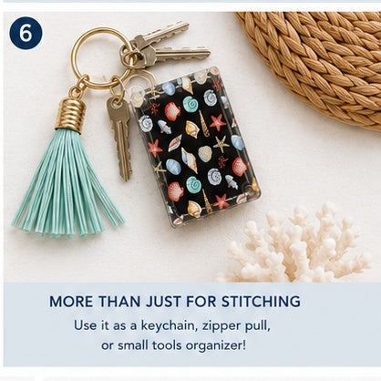 Coastal Stitch Stash Keychain- Magnetic Needle & Tool Case