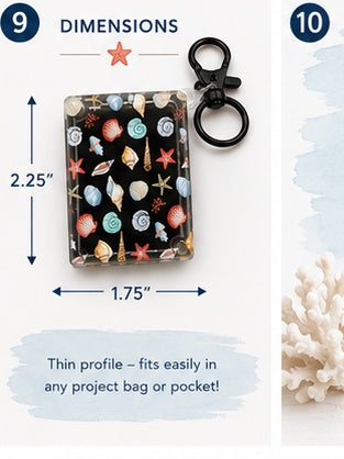 Coastal Stitch Stash Keychain- Magnetic Needle & Tool Case