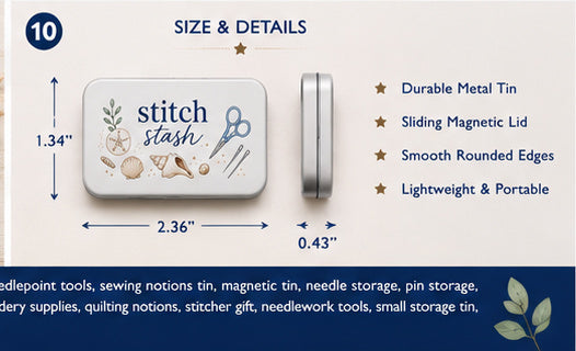 Stitch Stash Tin | Needlepoint Essentials Storage Tin
