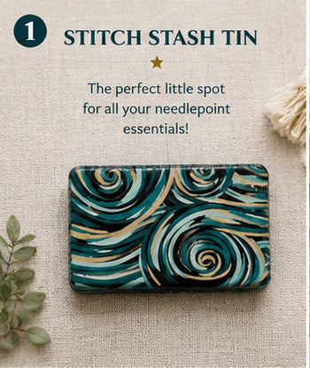 Stitch Stash Tin – Needlepoint Notions & Needle Storage