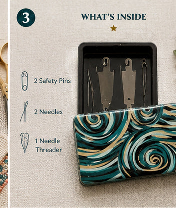 Stitch Stash Tin – Needlepoint Notions & Needle Storage