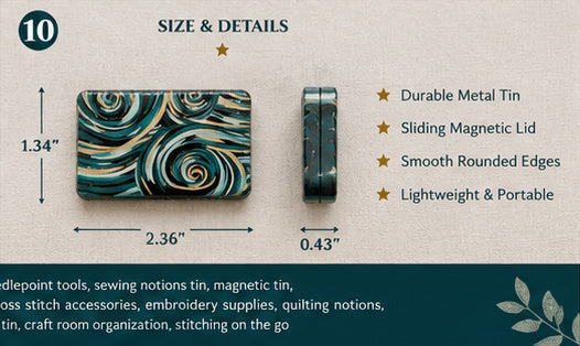 Stitch Stash Tin – Needlepoint Notions & Needle Storage